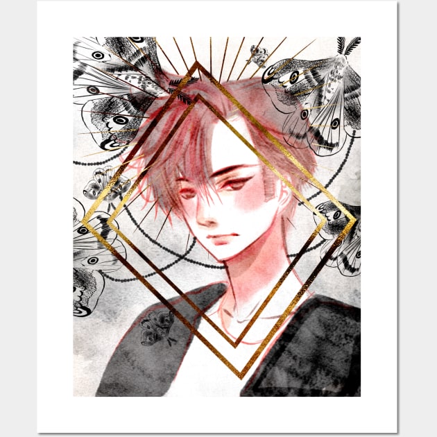 Real pretty boy beautiful boy man Manga style Wall Art by meisanmui